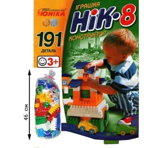 Конструктор НИК-8 70958, 191 большая деталь