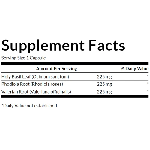 Swanson Rhodiola Holy Basil Valerian stress Complex Комплекс против стресса 180 капсул: Форма выпуска Капсулы
