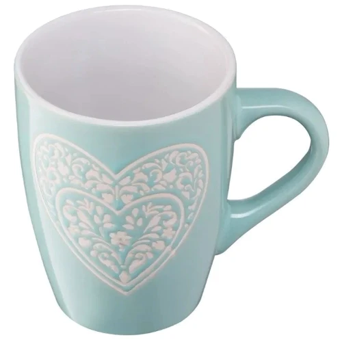 Кухоль Ardesto Heart кераміка блакитна 330 мл (AR3467BL)