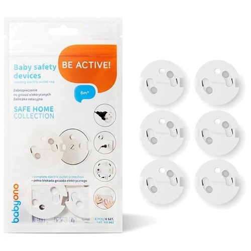 Безопасный дом Поворотные заглушки BabyOno для розеток (6 шт) (962): Производитель BabyOno