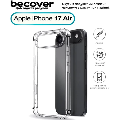 Чохол для iPhone BeCover TPU Case Anti-Shock Clear для iPhone Air (713795)