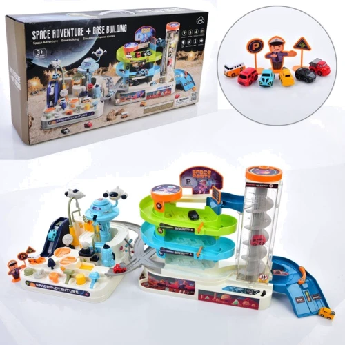 Гараж Космическая база: лифт, музыка, свет, подвижные детали, машинки (T915A): Производитель Noname