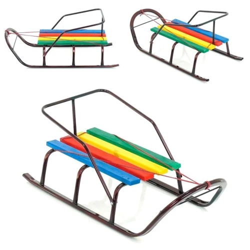 Санки Mic Классик с плоскими полозьями бордовые 53731: Производитель Mic