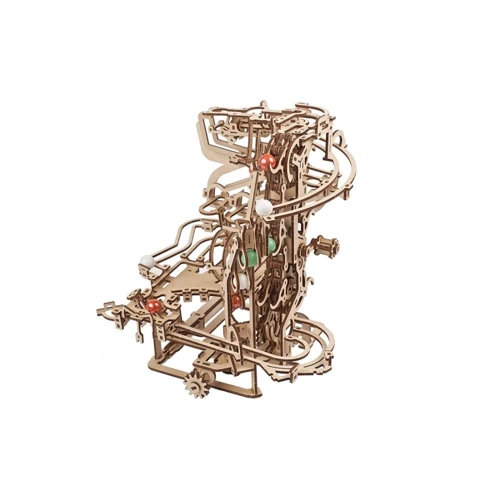 Механічний 3D пазл UGEARS Механічна модель Марбл-траса Ланцюговий витяг (70156) фото 8