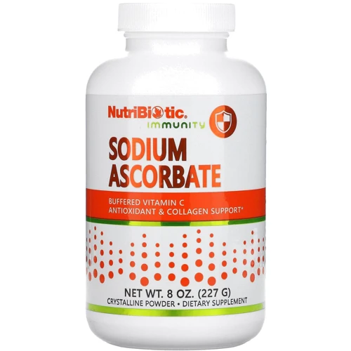 NutriBiotic Immunity Sodium Ascorbate Crystalline Powder Вітамін C 227 г
