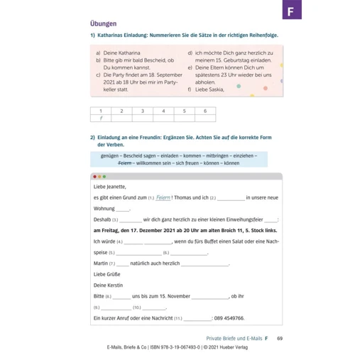 Deutsch üben: E-Mails, Briefe & Co: ISBN 9783190674930, 978-3-19-067493-0