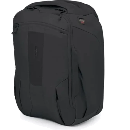 Рюкзак Рюкзак Osprey Sojourn Porter 46 black - O/S - чёрный (009.3491): Материал 100% переработан 200D polyester, с влагостойким покрытием DWR без использования PFAS, одобрен bluesign