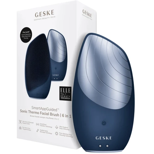 Електронна звукова термощітка для обличчя GESKE Sonic Thermo Facial Brush 6в1 midnight