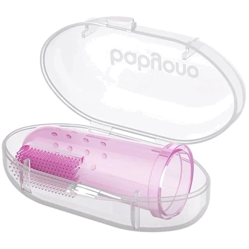 Зубная щеточка BabyOno с массажем для десен розовый (723/03): Возраст от 6 месяцев