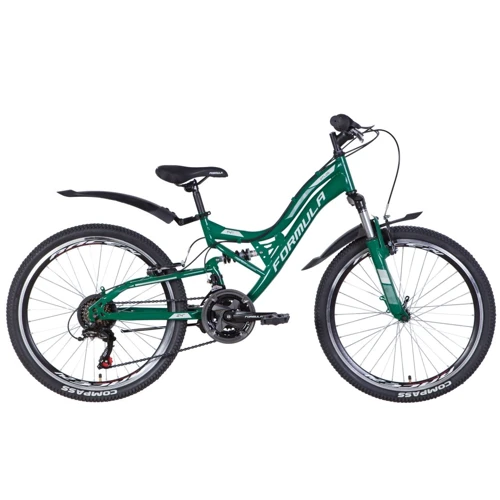 Велосипед ST 24" Formula ATLAS AM2 Vbr с крылом Pl 2022 (зеленый (м))