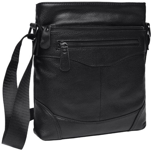 Чоловіча сумка планшет Borsa Leather чорна (K17801-black)