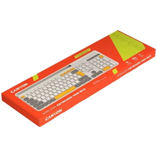 Клавиатура Canyon HKB-W03 Wireless UA Beige (CNS-HKBW03BG) UA