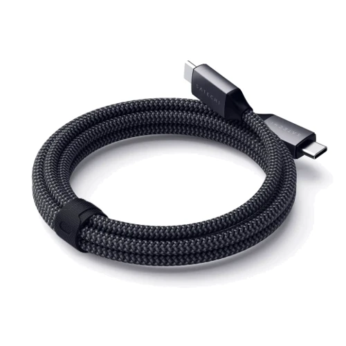 Кабель Satechi Cable USB-C to USB-C 100W 2m Space Gray (ST-TCC2MM): Тип USB-C - USB-C