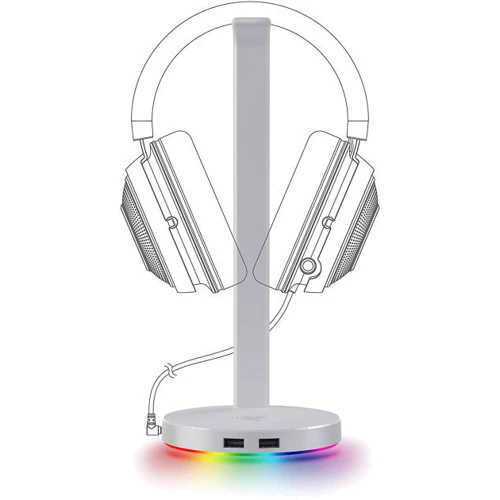 Подставка для наушников Razer Base Station V2 Chroma Mercury (RC21-01510300-R3M1): Материал Металл