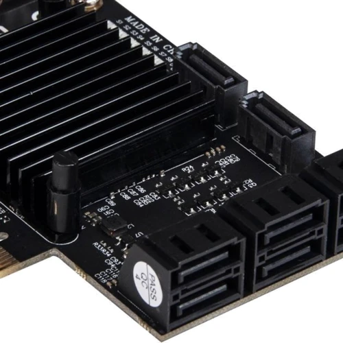 Frime PCI-E x1 to 8 x Sata III, 88SE9215 (ECF-PCIEto8SATAIII001): Разъемы SATA/eSATA