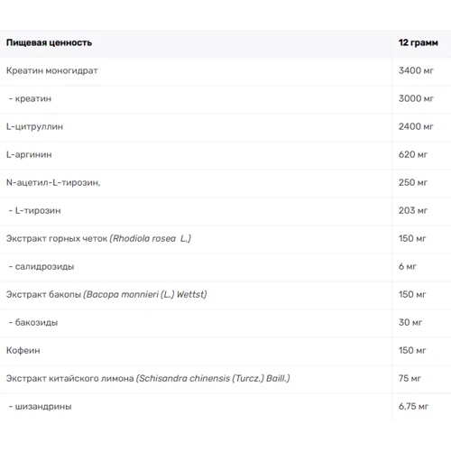 Предтренировочный комплекс Olimp R-Weiler Focus 20 х 12 g Cola: Тип Комплекс до тренировки