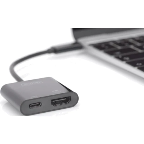 Адаптер Digitus Adapter USB-C to HDMI+USB-C Black (DA-70856) фото 5