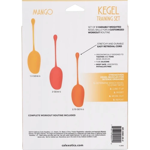 Набор вагинальных шариков California Exotic Novelties Kegel Training Set Mango