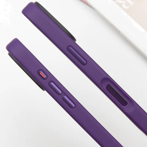 Чехол для iPhone Mobile Case TPU+PC Metal Buttons Dark Purple for iPhone 16 Pro Max: Цвет фиолетовый