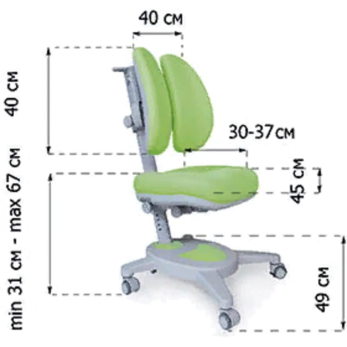 Комплект Evo-kids Evo-50 G Grey (арт. Evo-50 G + кресло Y-115 G)