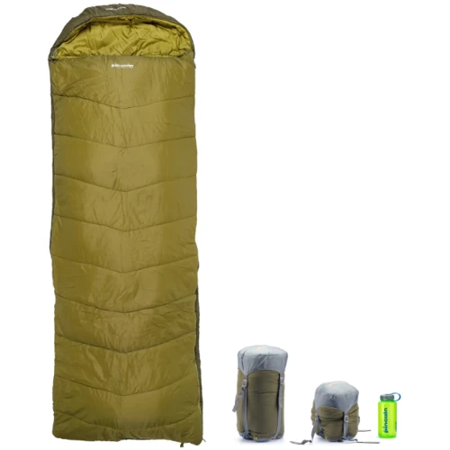 Спальный мешок Pinguin Safari (4/1°C) 190 см Left Zip Khaki (PNG 240344) 2020: Тип одеяло с капюшоном
