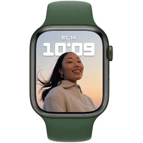 Apple Watch Series 7 45mm GPS Green Aluminum Case With Green Sport Band (MKN73)