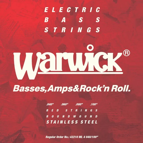 Струна для гитар Струны Red Label для бас-гитары WARWICK 42210 ML 4