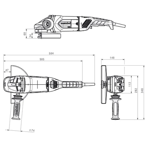 Болгарка (угловая шлифовальная) Metabo W 26-230 MVT (606474000): Производитель Metabo