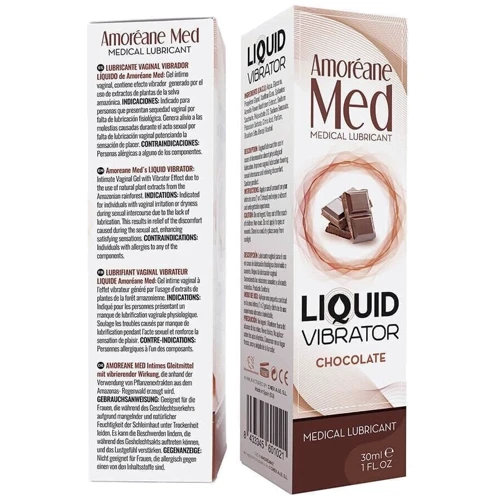 Стимулирующий лубрикант от Amoreane Med: Liquid vibrator - Chocolate (жидкий вибратор), 30 ml