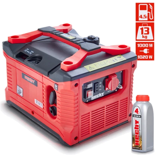 Бензиновый инверторный генератор Hecht IG 1100 Inverter: Тип электростанции бензиновый