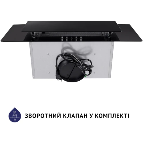 Вытяжка Minola HDN 6124 BL LED: Материал корпуса закаленное стекло, сталь