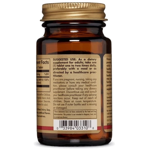 Solgar Vitamin D3 (Cholecalciferol) 1000 IU 180 Tabs Витамин D-3: Пол Унисекс