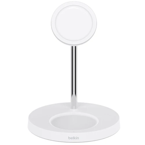 Зарядное устройство Belkin Wireless Charger Stand MagSafe White (WIZ010VFWH) for iPhone 16 I 15 I 14 I 13 I 12 series: Особенности Быстрая зарядка, MagSafe