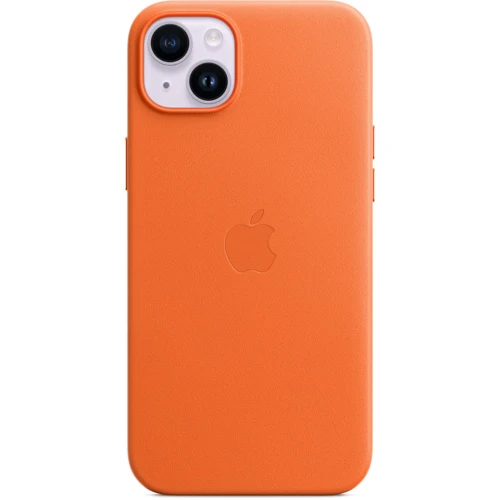 Чохол для iPhone Apple for iPhone 14 Plus Leather Case with MagSafe Orange (MPPF3) : Матеріали кожа