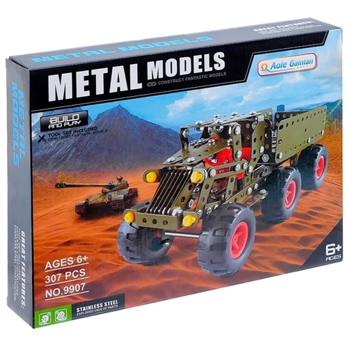 Металевий конструктор Aole Toys Військова машина, 307 деталей (9907)