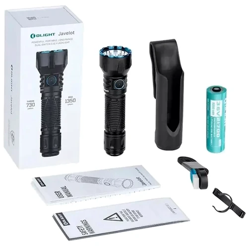 Ліхтар туристичний Olight Javelot matte black (2370.43.59): Дальність підсвічування, м 730