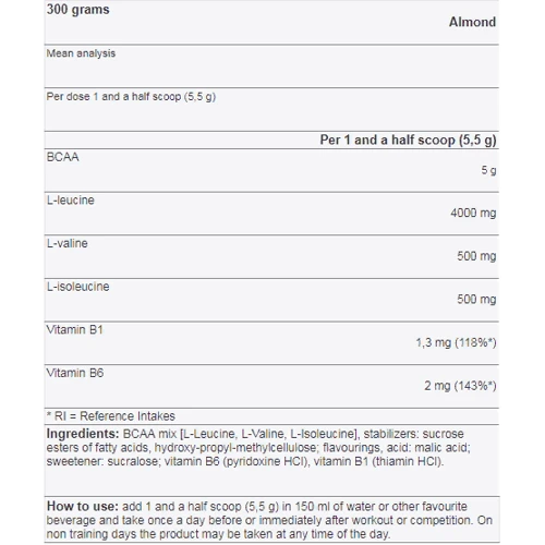 Аминокислота для спорта Yamamoto Nutrition Bcaa Powder 300 g /60 servings/ Unflavored: Вкус Без вкуса