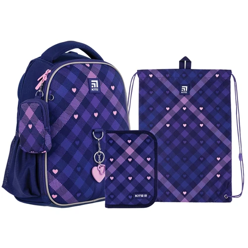

Набор Kite 555S Check and Hearts рюкзак + пенал + сумка для обуви (SET_K24-555S-1)