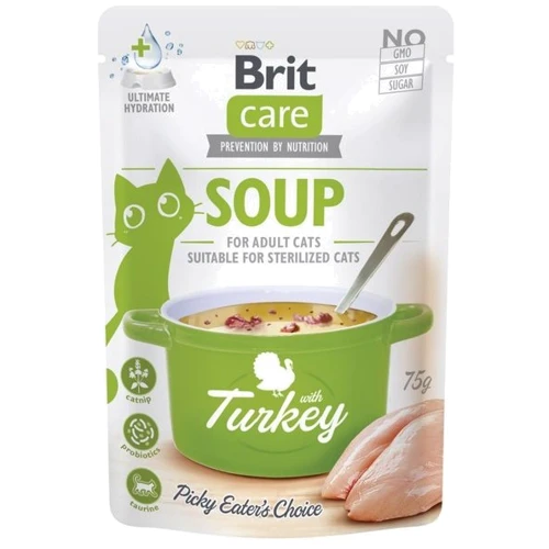 Влажный корм Brit Care Soup Turkey для котов суп с индейкой 75 г х 15 шт (2700000048221)