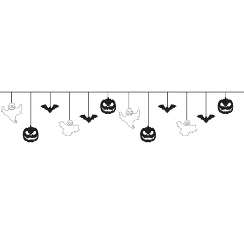 Гирлянда бум. фигурная Yes! Fun Хэллоуин Halloween mix 12 фигурок 3 м (801187)