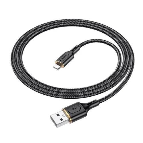 Кабель Hoco USB Cable to Lightning X95 Goldentop 2.4A 1m Black: Довжина 1 м