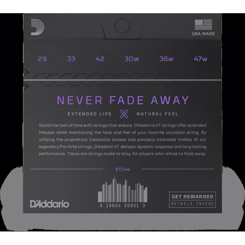 Струна для гитар Комплект струн D'addario XTC44 XT Classical Extra Hard Tension: Материал Нейлон