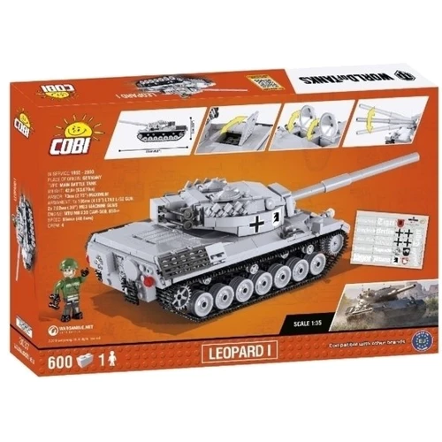 Конструктор COBI World Of Tanks Леопард 1, 600 деталей COBI-3037: Рекомендуемый возраст от 8 лет