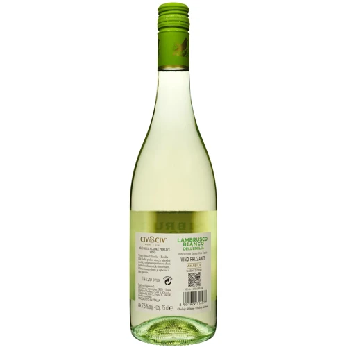 Вино полуигристое Civ&Civ Lambrusco dell'emilia Bianco Amabile белое полусладкое 0.75 л (FSH_8001929316977): Объем, л 0.75