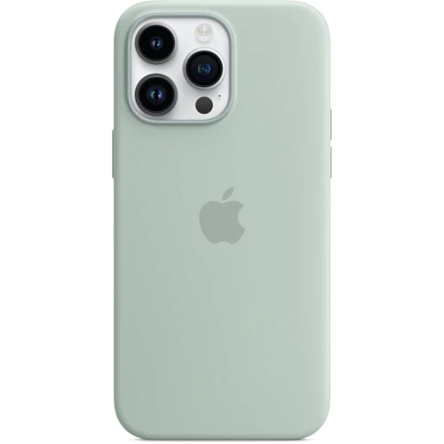 Чехол для iPhone Apple Silicone Case with MagSafe Succulent (MPTY3) for iPhone 14 Pro Max: Материалы Силикон