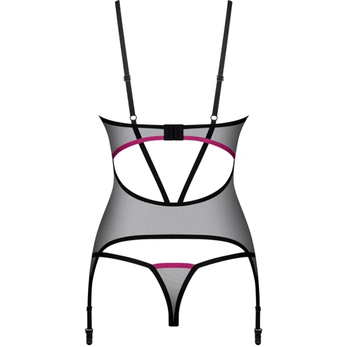 Корсет Obsessive Novenes corset & thong XL/2XL