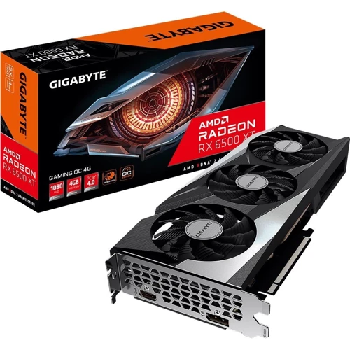 Видеокарта Gigabyte Radeon RX 6500 XT 4Gb GAMING OC (GV-R65XTGAMING OC-4GD): Объем памяти, Гб 4