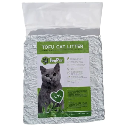 Наповнювач для котячого туалету JOYPET TOFU Зелений чай 5.7 л (JPTF56): Вид Соевый