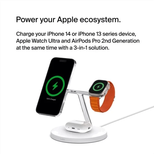 Зарядное устройство Belkin Wireless Charger BoostCharge Pro 3-in-1 White (WIZ017TTWH)