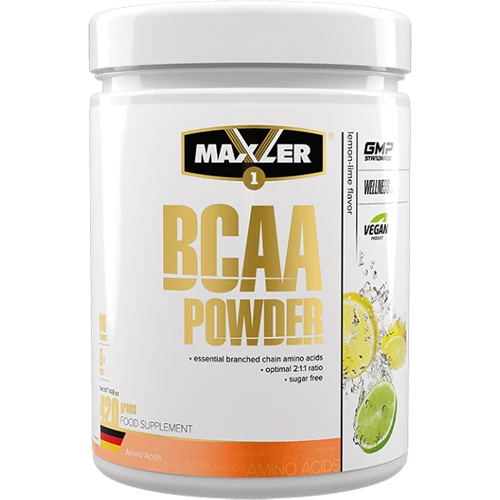 Амінокислота для спорту Maxler BCAA Powder 420 g /60 servings/ Lemon-lime